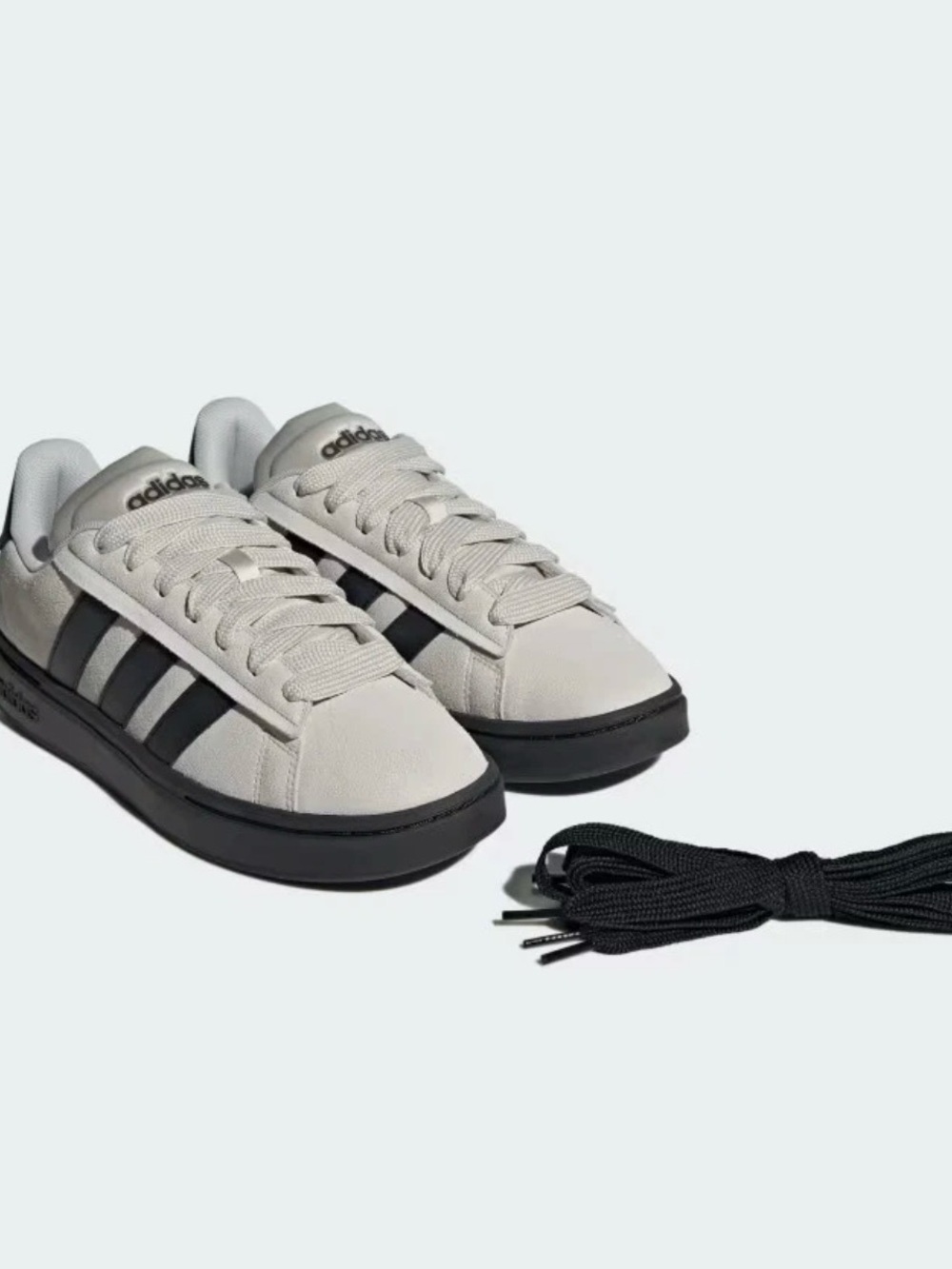 Adidas Grand Court Alpha Men’s Sneakers | Grey One / Core Black | Suede | NWT - Picture 8 of 15